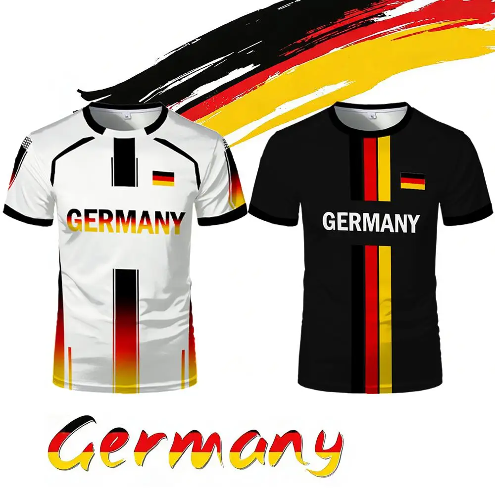 Street Fashion Germany - T-shirt Unisex con Stampa Mappa Bandiera