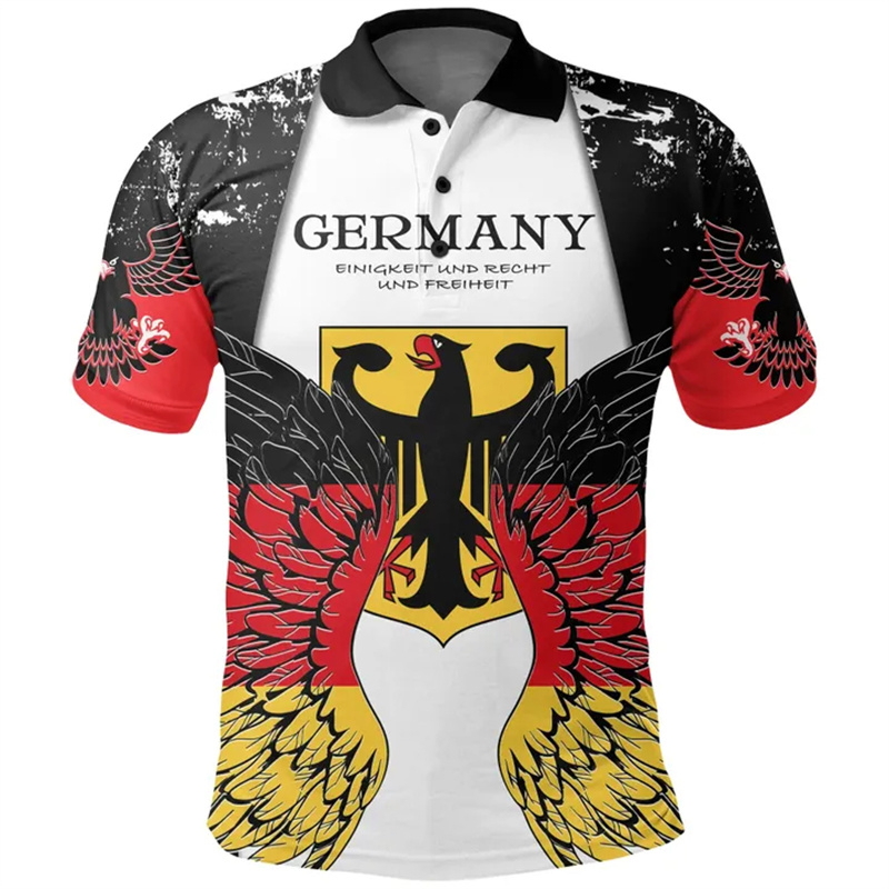 Street Fashion Germany - Polo stemma tedesco per uomo Stampa