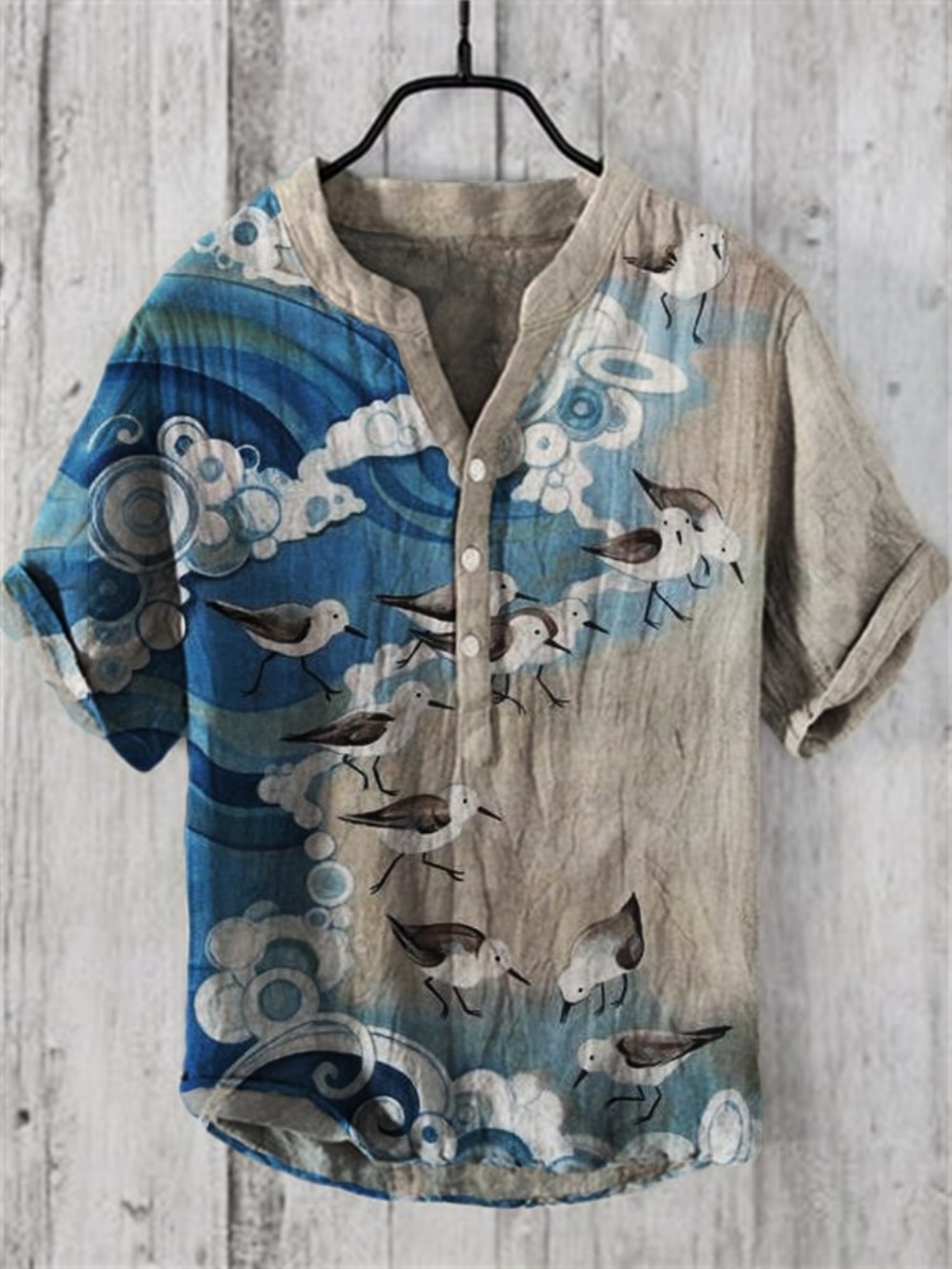 Street Fashion Shanghai - Camicia in lino da uomo 2025
