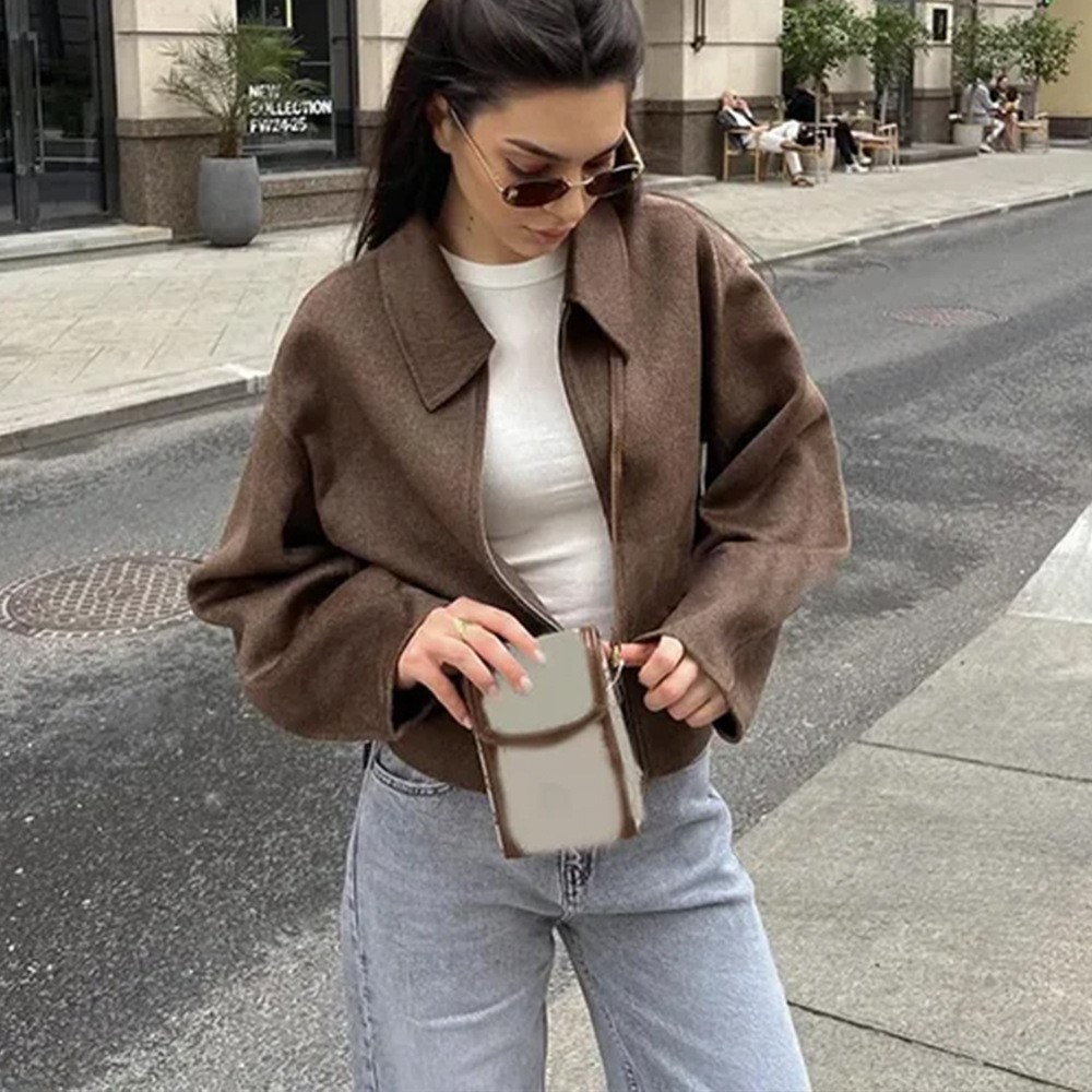 Street Fashion Shanghai - Cappotti vintage con colletto couverture marrone