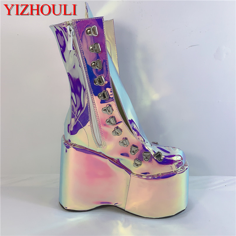 Street Fashion Model - Tacco a zeppa moda viola magico