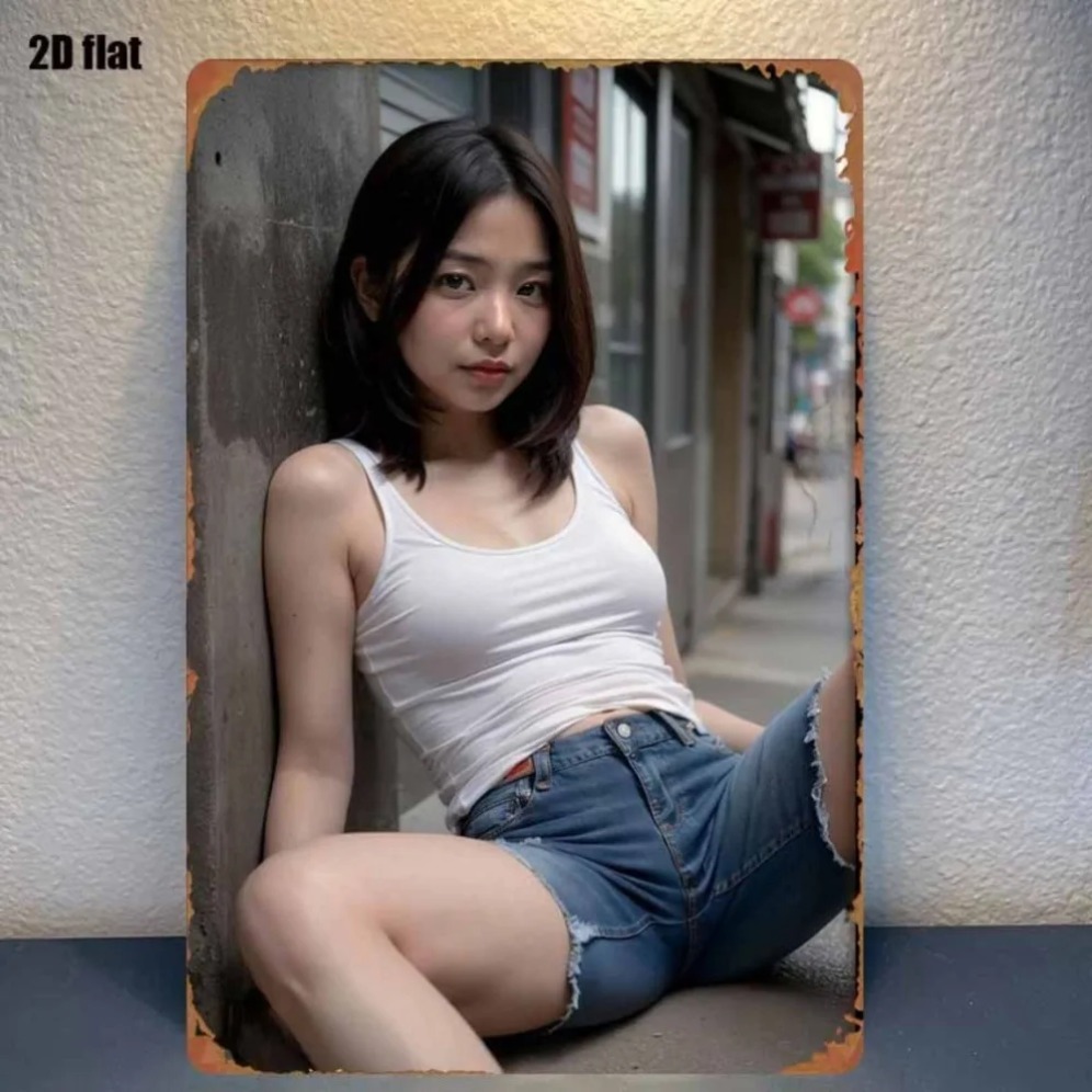 Asian Street Fashion Girls - Nuova Tendenza: Arte Murale in Metallo