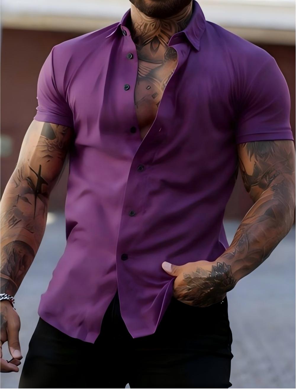 Street Fashion Shanghai - Camicia Estiva da Uomo 2025 a