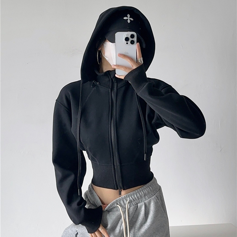 Felpe Crop da Donna con Cappuc - Street Fashion Zip Up Hoodie recensione e prezzo