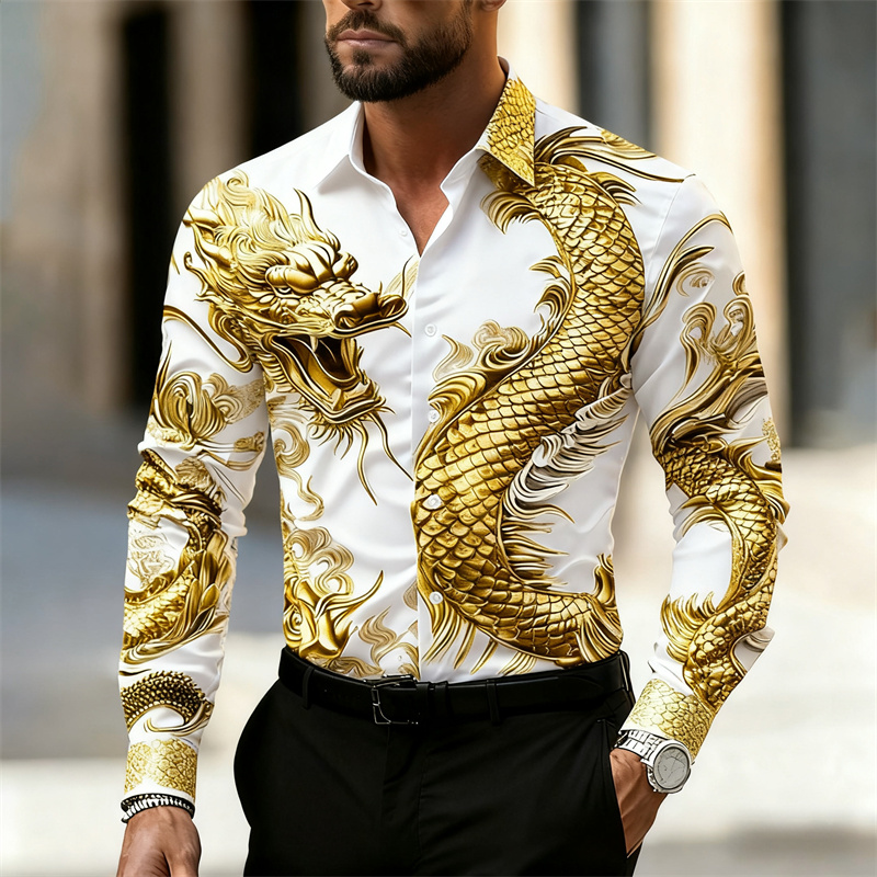 Camicia da Uomo a Maniche Lung - Street Fashion Shanghai recensione e prezzo