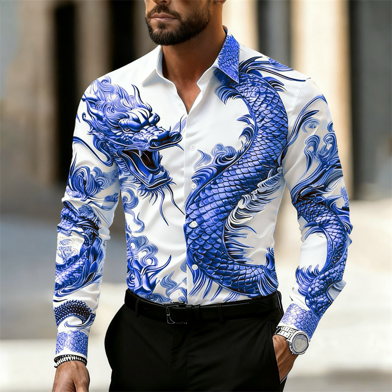Camicia da Uomo a Maniche Lung - Street Fashion Shanghai recensione e prezzo