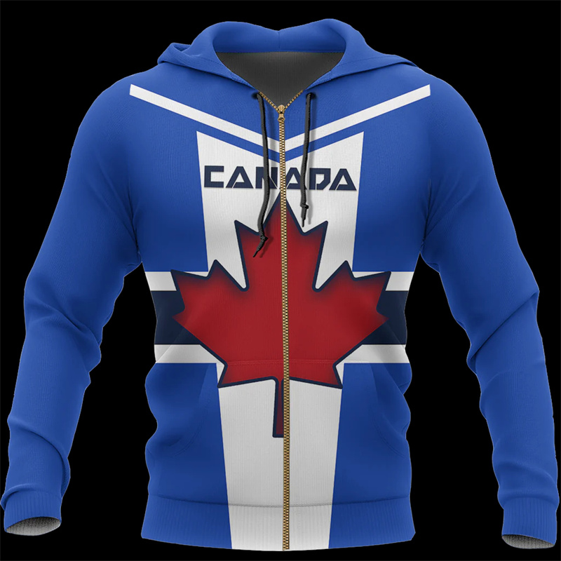 Canada 3d All Over stampato Ma - Street Fashion Zip Up Hoodie recensione e prezzo
