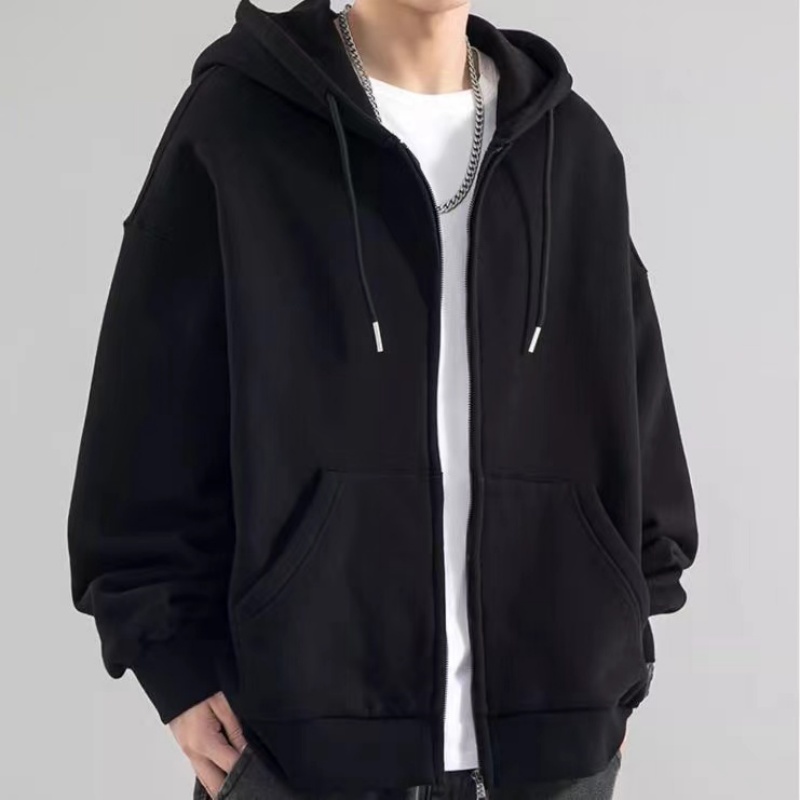 Moda Casual Nero Grigio Blu Fe - Street Fashion Zip Up Hoodie recensione e prezzo