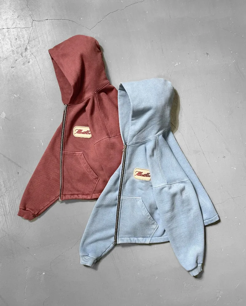 Y2K moda nuova lettera ricamo  - Street Fashion Zip Up Hoodie recensione e prezzo