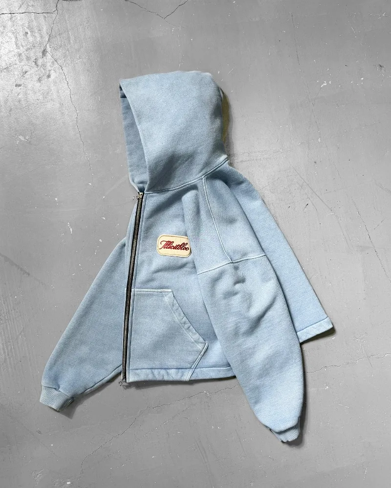 Y2K moda nuova lettera ricamo  - Street Fashion Zip Up Hoodie recensione e prezzo